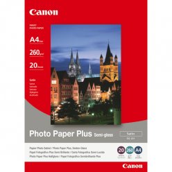 CANON 1686B021 Papier Canon SG201 papier fotograficzny Plus Semi-polysk 260g A4  20 arkuszy