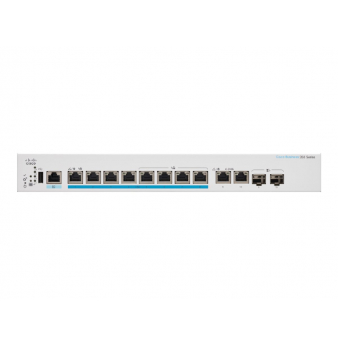 Switch wieżowy zarządzalny Cisco CBS350 8-portów PoE+ SFP+