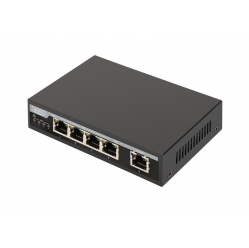 Switch DIGITUS DN-95330 5-portów - 4 porty 10/100/1000 (PoE) 1 port 10/100/1000 (uplink)