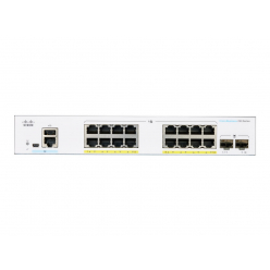 Switch smart Cisco CBS250 16 portów 10/100/1000 (PoE+), 2 porty Gigabit SFP