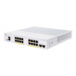 Switch smart Cisco CBS250 16 portów 10/100/1000 (PoE+) 2 porty Gigabit SFP