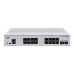 Switch zarządzalny Cisco CBS350 16 portów 10/100/1000, 2 porty Gigabit SFP