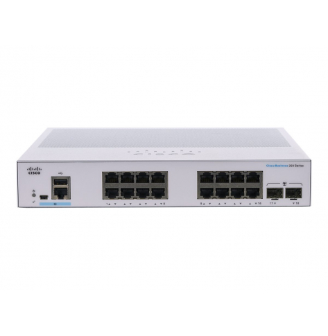 Switch zarządzalny Cisco CBS350 16 portów 10/100/1000 2 porty Gigabit SFP