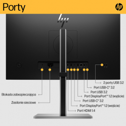 Monitor HP E24u G5 23.8" Full HD 75Hz, HDMI, DP, USB-C