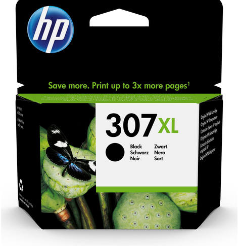 Tusz HP 307XL czarny, wysoka wydajność | 400 str.
