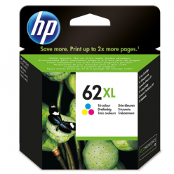 Tusz HP 62XL CMY, wysoka wydajność | 415 str.