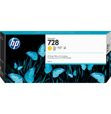 Tusz HP 728 żółty | 300 ml