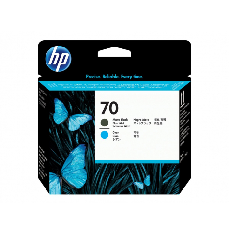 Głowica drukująca HP 70 cyan, czarny mat