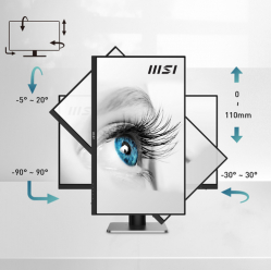 Monitor MSI PRO MP273QP 27 IPS WQHD HDMI DP Pivot