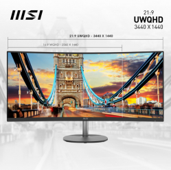 Monitor MSI PRO MP341CQ 34 VA 100h glosniki HDMI DP czarny