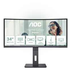 Monitor AOC CU34P3CV 34 VA UHD 21:9 HDMI DP USB czarny