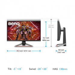 Monitor BENQ MOBIUZ EX2710U 27 IPS UHD HDMI DP bialy