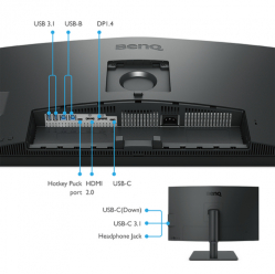 Monitor BENQ PD2705U 27 LED UHD HDMI DP USB-C  czarny