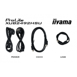 Monitor IIYAMA XUB2492HSU-B5 24 ETE IPS FHD Business VGA HDMI DP USB-HUB glosniki