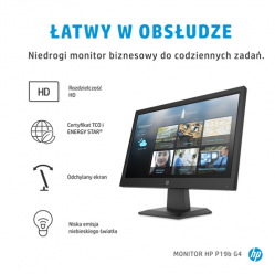 Monitor HP P19b G4 18.5" WXGA HD HDMI VGA czarny