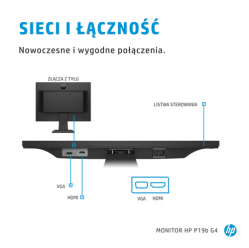 Monitor HP P19b G4 18.5" WXGA HD HDMI VGA czarny