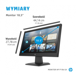 Monitor HP P19b G4 18.5" WXGA HD HDMI VGA czarny