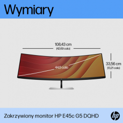 Monitor HP E45c G5 44.5 Curved DQHD 32:09 HDMI DP