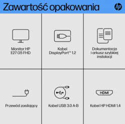 Monitor HP E27 G5 27 FHD HDMI DP