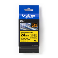 Taśma Brother TZESL651 24mm czarny na żółtym