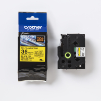 Taśma Brother TZESL661 36mm czarny na żółtym