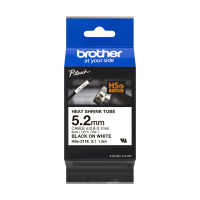 Taśma Brother HSE211E 5.2mm czarny na białym