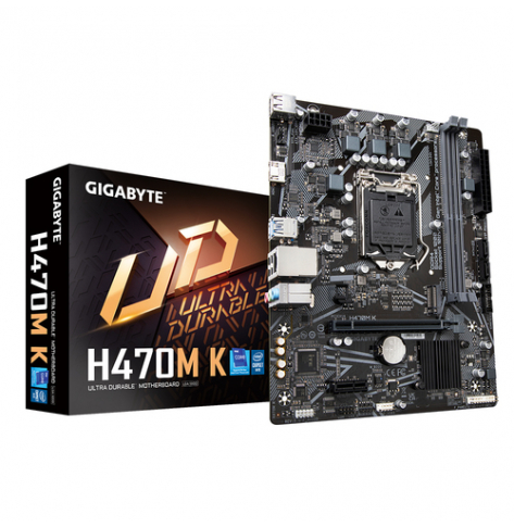 Płyta główna GIGABYTE H470M K LGA1200 2xDDR4 4xSATA 1xM.2 1xDP