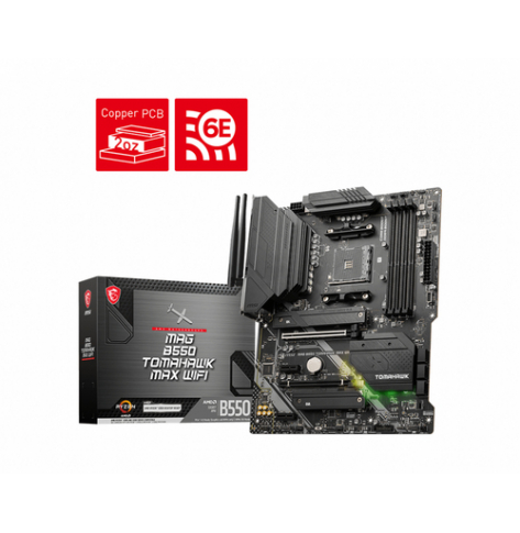 Płyta główna MSI MAG B550 TOMAHAWK MAX WIFI ATX AM4 4xDDR4 6xSATA 2xM.2