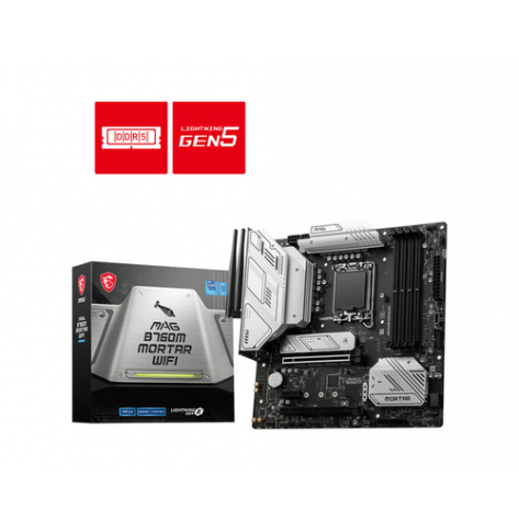 Płyta główna MSI MAG B760M MORTAR WIFI DDR5 LGA1700 mATX MB 2xPCIe x16 4xSATA