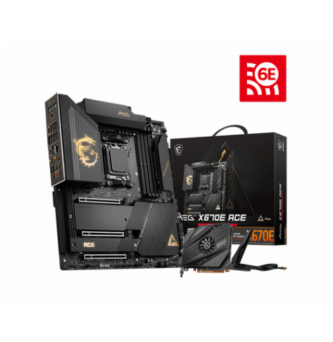 Płyta główna MSI MEG 670E ACE ATX MB AM5 4XDDR5 3x PCIe 5.0 x16 6xSATA 6Gbps M.2 Gen5x4 128Gbps 3xM.2 Gen4x4 64Gbps