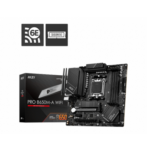 Płyta główna MSI PRO B650M-A WIFI AMD Socket AM5 DDR5 up to 128GB 2xPCIe x16 4xSATA mATX