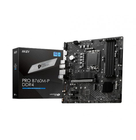 Płyta główna MSI PRO B760M-P DDR4 LGA1700 mATX MB PCIe x16 4xSATA