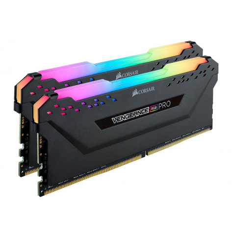 Pamięć CORSAIR 16GB RAMKit 2x8GB DDR4 2933MHz 2x288 Dimm unbuffeczerwony 16-18-18-36 Vengeance RGB PRO czarny Heat spreader 1.35V