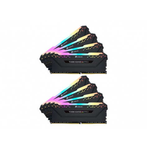 Pamięć CORSAIR DDR4 3200MHz 256GB 8x32GB DIMM 16-20-20-38 XMP 2.0 VENGEANCE RGB PRO czarny Heatspreader czarny PCB 1.35V