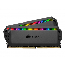 Pamięć CORSAIR DDR4 3600MHz 32GB 2x16GB DIMM 2666 XMP 2.0 DOMINATOR PLATINUM RGB czarny Heatspreader RGB LED 1.35V for AMD