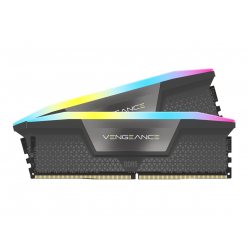 Pamięć CORSAIR DDR5 6000MT/s 64GB 2x32GB DIMM 40-40-40-77 Std PMIC AMD EXPO VENGEANCE RGB DDR5 Cool Grey Heatspreader