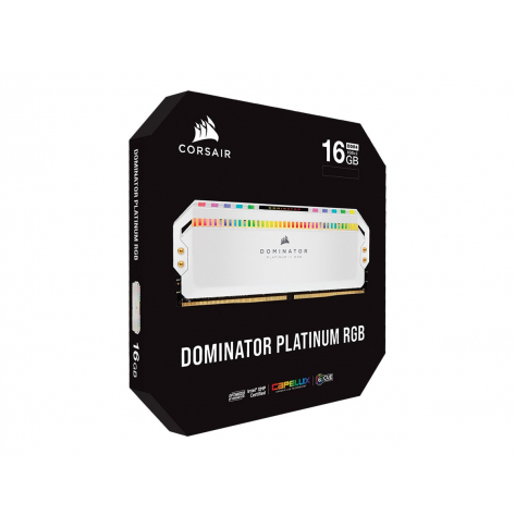 Pamięć CORSAIR DOMINATOR PLATINUM RGB 16GB 2x8GB DDR4 3200MHz DIMM 1.35V White