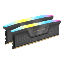 Pamięć CORSAIR VENGEANCE RGB 32GB 2x16GB DDR5 5200MT/s DIMM 40-40-40-77 Std PMIC AMD EXPO Cool Grey Heatspreader 1.25V