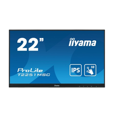 Monitor IIYAMA T225 C-B1 21.5 IPS FHD OGS-PCAP 10P Touch VGA HDMI DP