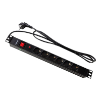 Listwa zasilająca CB Qoltec do RACK 19'' 16A 1U PDU 6xSCHUKO 2m