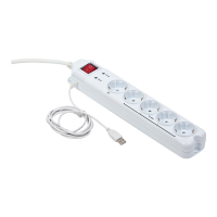 Listwa zasilająca EnerGenie z funkcją Master Slave 5x Schuko USB biała