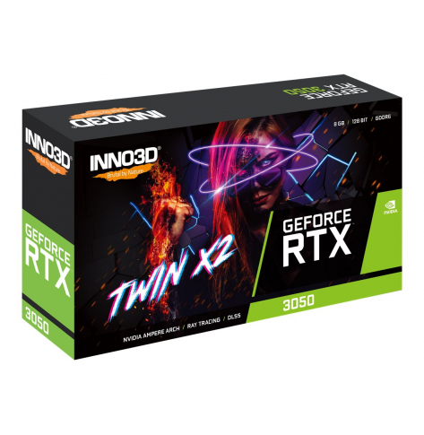 Karta graficzna INNO3D GeForce RTX 3050 Twin X2 8GB GDDR6X 128-bit 3xDP+HDMI