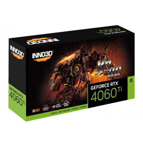 Karta graficzna INNO3D GeForce RTX 4060Ti X3 OC 8GB GDDR6 1xHDMI 3xDP