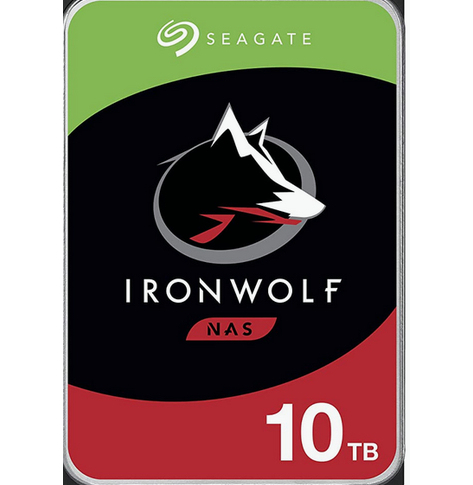 Dysk SEAGATE Ironwolf NAS HDD 10TB 7200rpm 6Gb/s SATA 256MB cache 89cm 3.5inch 24x7 CMR for NAS and RAID Rackmount Systems BLK