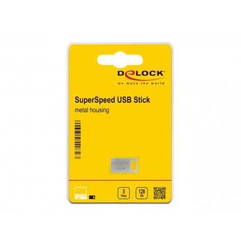 Pamięć USB DELOCK USB 3.2 Gen 1 Memory Stick 128GB - Metal Housing