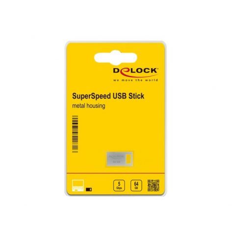 Pamięć USB DELOCK USB 3.2 Gen 1 Memory Stick 64GB - Metal Housing
