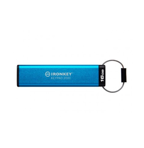 Pamięć KINGSTON 16GB USB-C IronKey Keypad 200C FIPS 140-3 Lvl 3 Pending AES-256