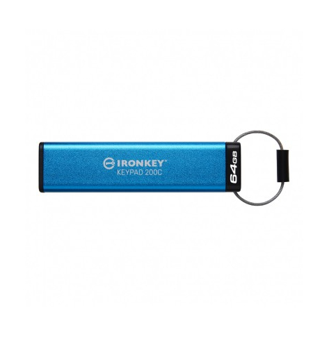 Pamięć USB KINGSTON 64GB USB-C IronKey Keypad 200C FIPS 140-3 Lvl 3 Pending AES-256