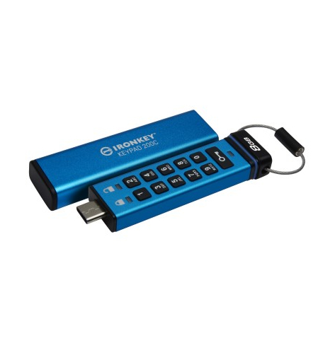 Pamięć USB KINGSTON 8GB USB-C IronKey Keypad 200C FIPS 140-3 Lvl 3 Pending AES-256