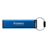 Pamięć USB KINGSTON 256GB IronKey Keypad 200 FIPS 140-3 Lvl 3 Pending AES-256 Encrypted